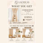 Premium Blockout Ring Curtains | Best Seller | Modern Bedroom & Window Drapes | 5ft-9ft | LACHICAS
