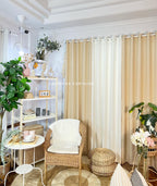 Calypso Vintage Print - Katrina Light Beige | 3in1 and 5in1 Set | 10 Rings | Non-Blockout
