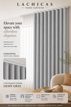 Premium S-Fold Button Type Blackout Curtains | Custom Size 6FT–10FT | Hotel Look Drapes | Thick Fabric | Living Room Bedroom Curtain | Lachicas Home Curtains
