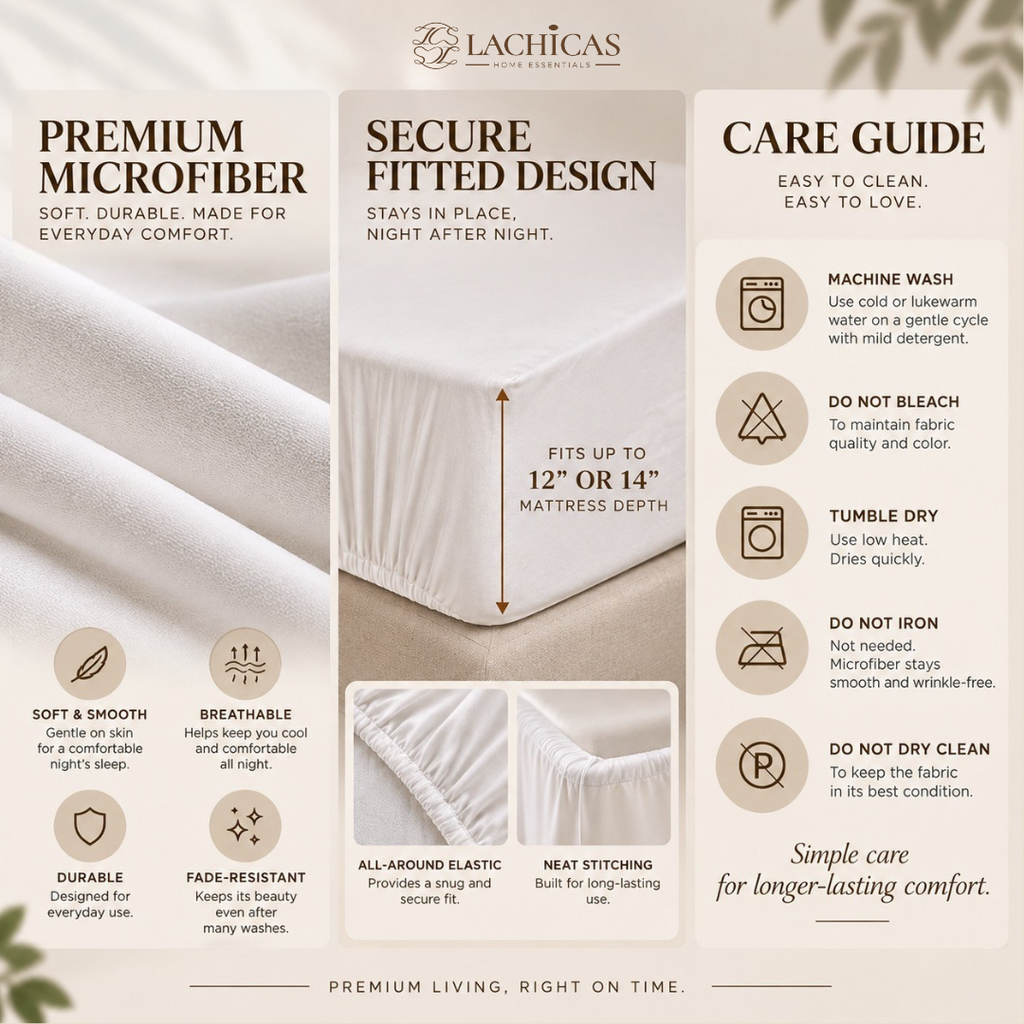 Microfiber Fitted Bedsheet Set