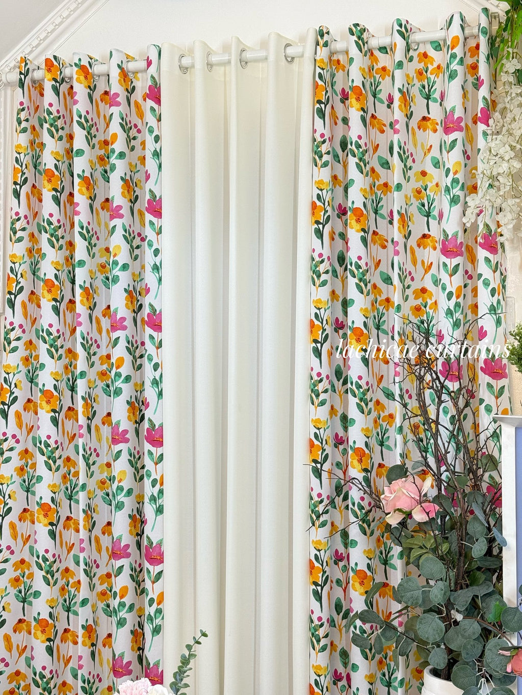 NON BLOCKOUT3in1 & 5in1 Combi Bloom Floral Print + Viva Magenta