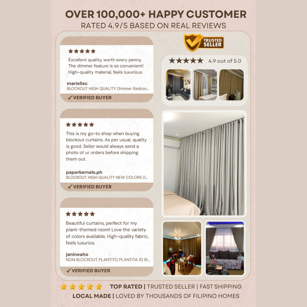 Premium Blockout Ring Curtains | Best Seller | Modern Bedroom & Window Drapes | 5ft-9ft | LACHICAS