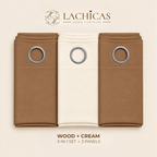 Three-Tone Plain Curtain Set | Neutral Color Palette | Non-Blockout | LACHICAS