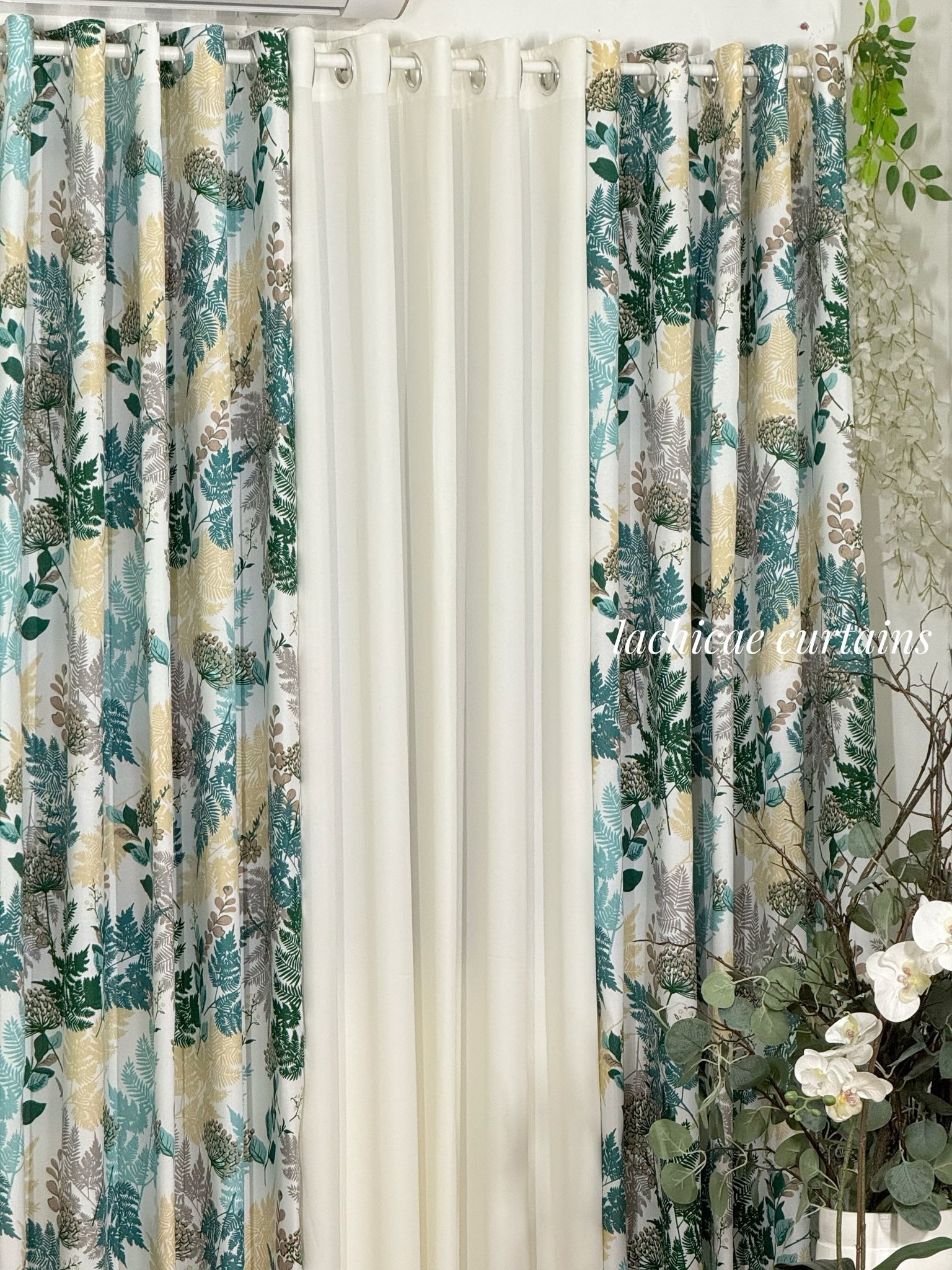 Non-Blockout 5in1&3in1 WGSN Color of the Year 2026: Transformative Teal - Clarion Teal Home Aesthetic Minimalist Window Curtains