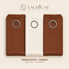 Three-Tone Plain Curtain Set | Neutral Color Palette | Non-Blockout | LACHICAS