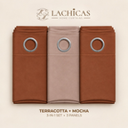 Three-Tone Plain Curtain Set | Neutral Color Palette | Non-Blockout | LACHICAS