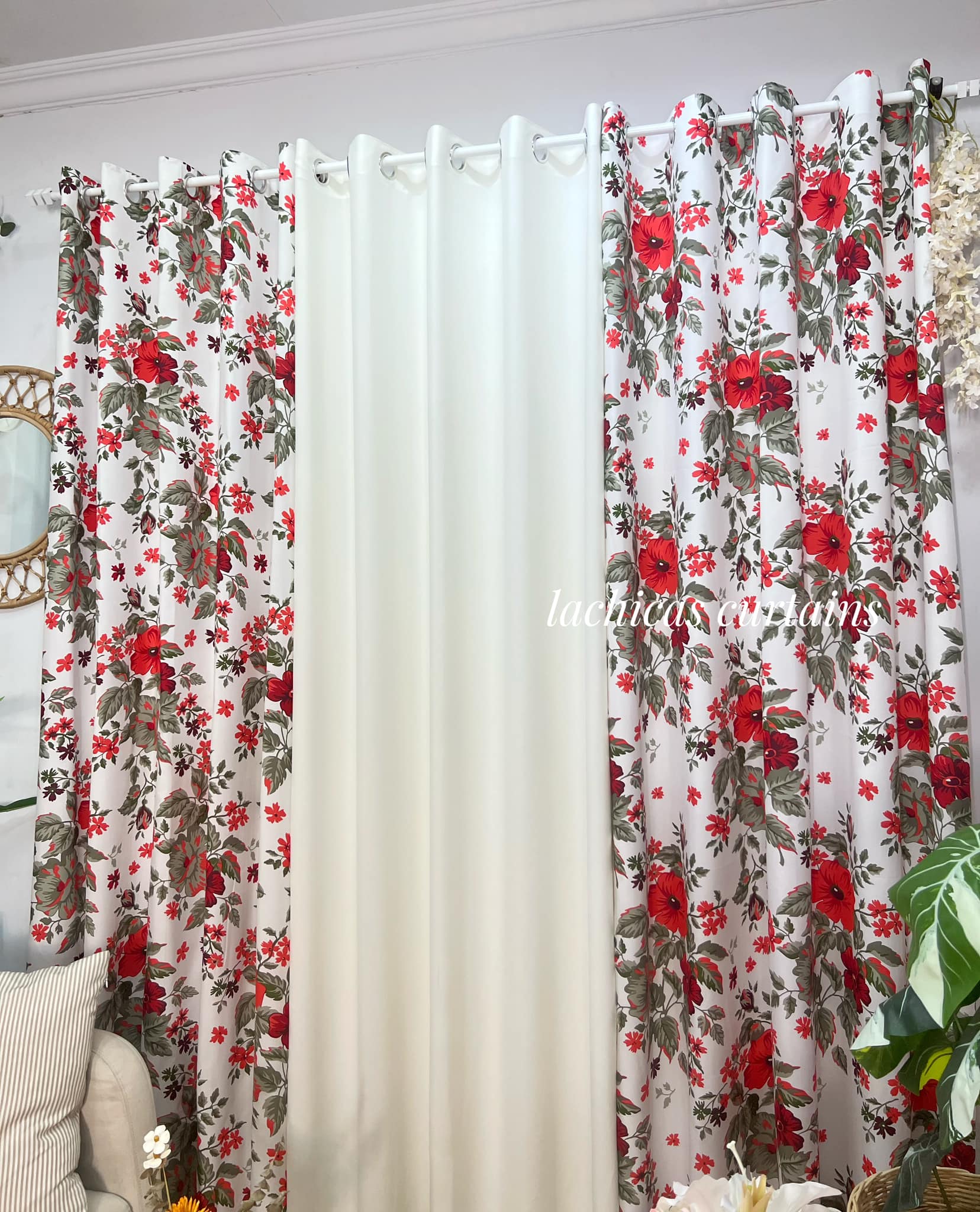 NON-BLOCKOUT 3in1 & 5in1 Fresh Newest Print Vanilla Red - Plain Red