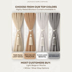 Premium Blockout Ring Curtains | Best Seller | Modern Bedroom & Window Drapes | 5ft-9ft | LACHICAS