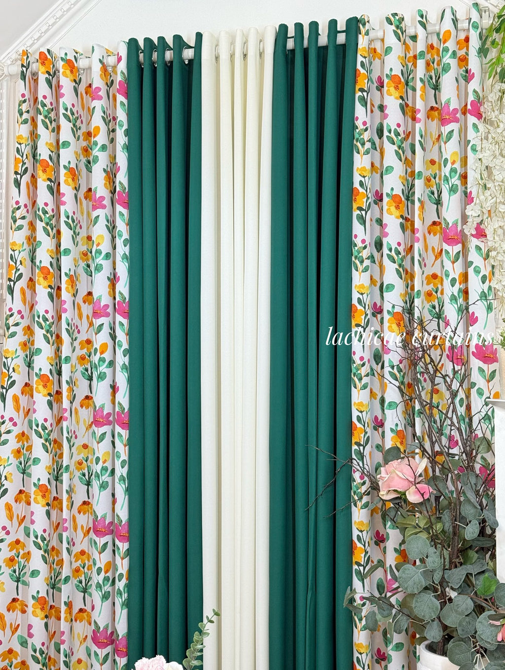 3in1 & 5in1  NON BLOCKOUT Bloom Floral Print + Viva Magenta