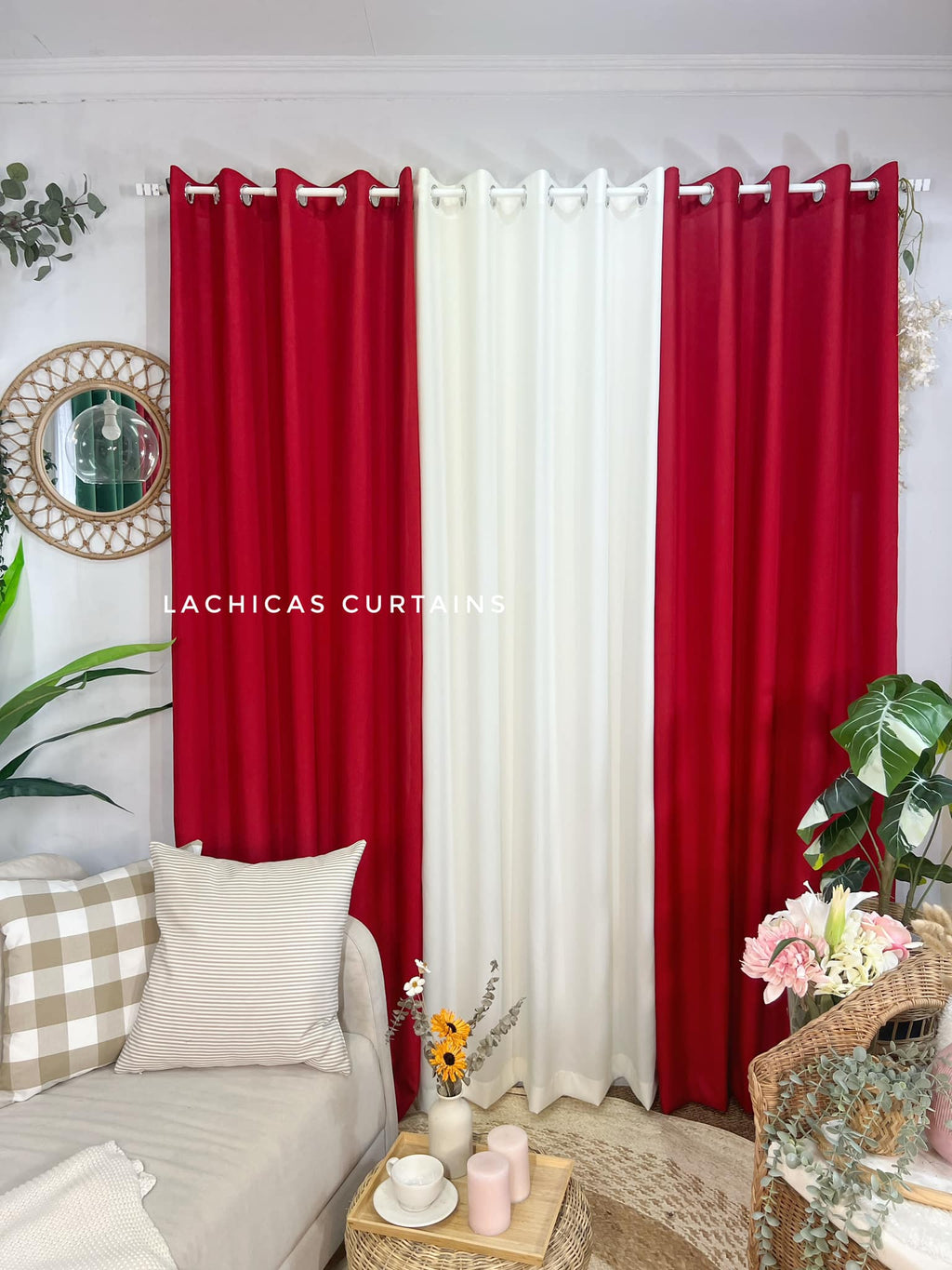 NON-BLOCKOUT 3in1 & 5in1 Fresh Newest Print Vanilla Red - Plain Red