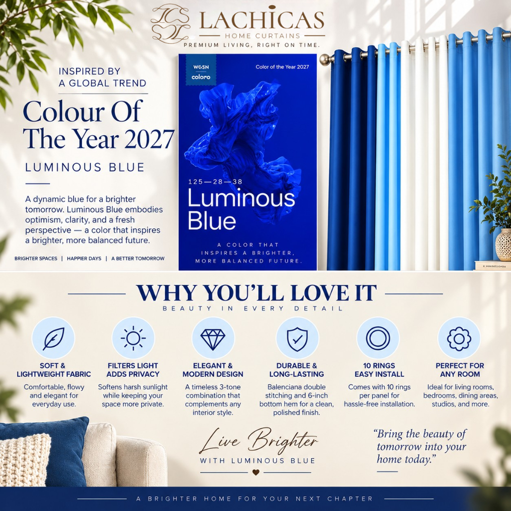 WGSN Color of the Year 2027 Luminous Blue | Non-Blockout | 3in1 & 5in1 Set