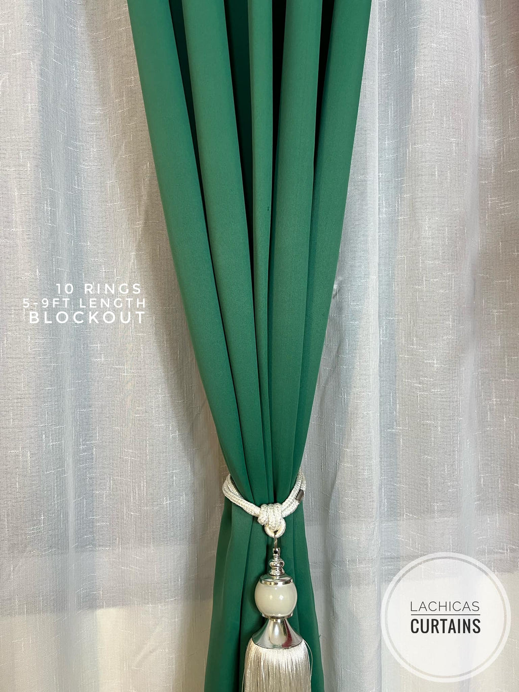 BLOCKOUT SOLD PER PC!! Red & Green High Quality Bedroom Home Curtains 10 RINGS 5-9ft