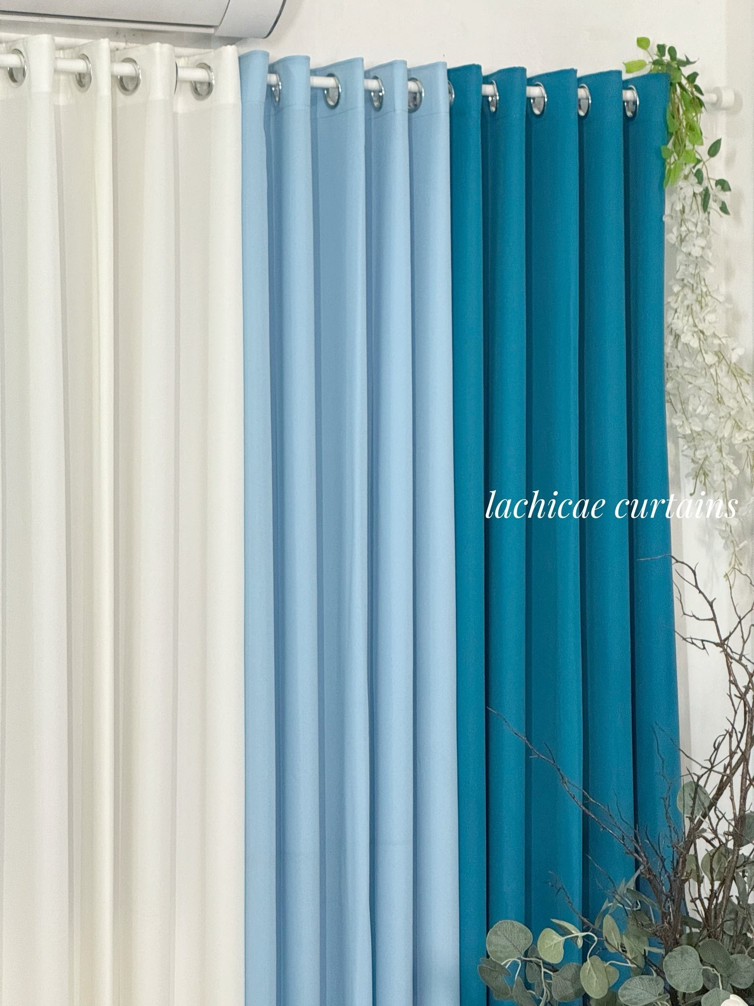 Per PC ! Non-Blockout Color of the Year Series Teal and Powder Blue