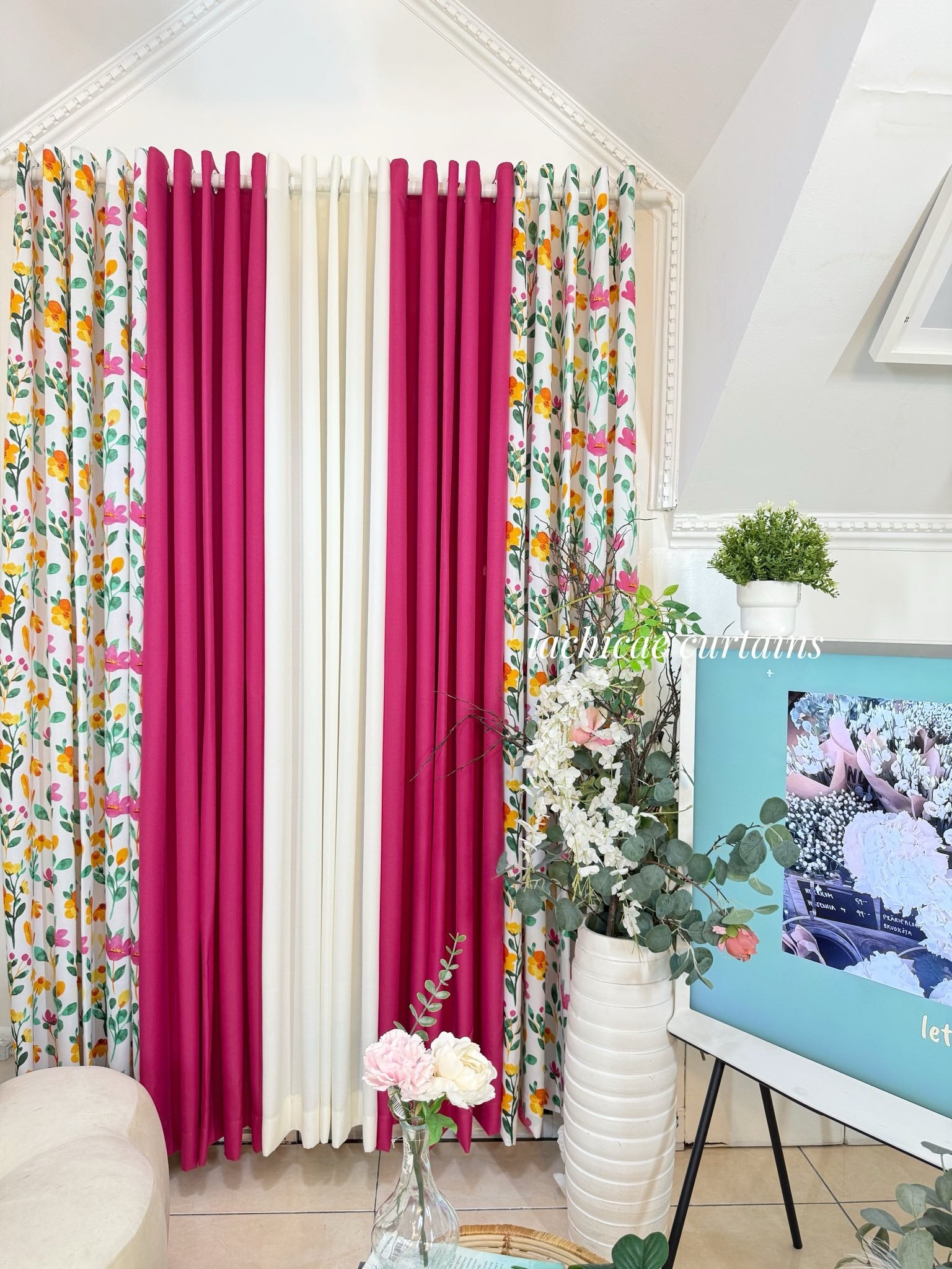 NON BLOCKOUT3in1 & 5in1 Combi Bloom Floral Print + Viva Magenta