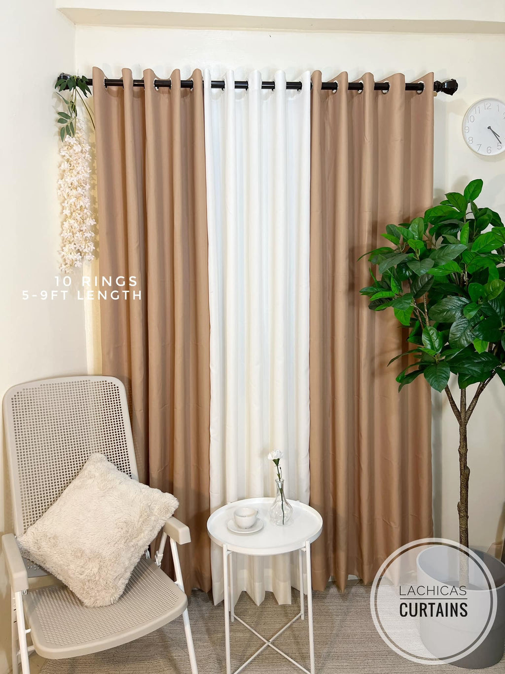 NON BLOCKOUT 3in1&5in1 Espresso Abstract  and Wood Combination 10 Rings