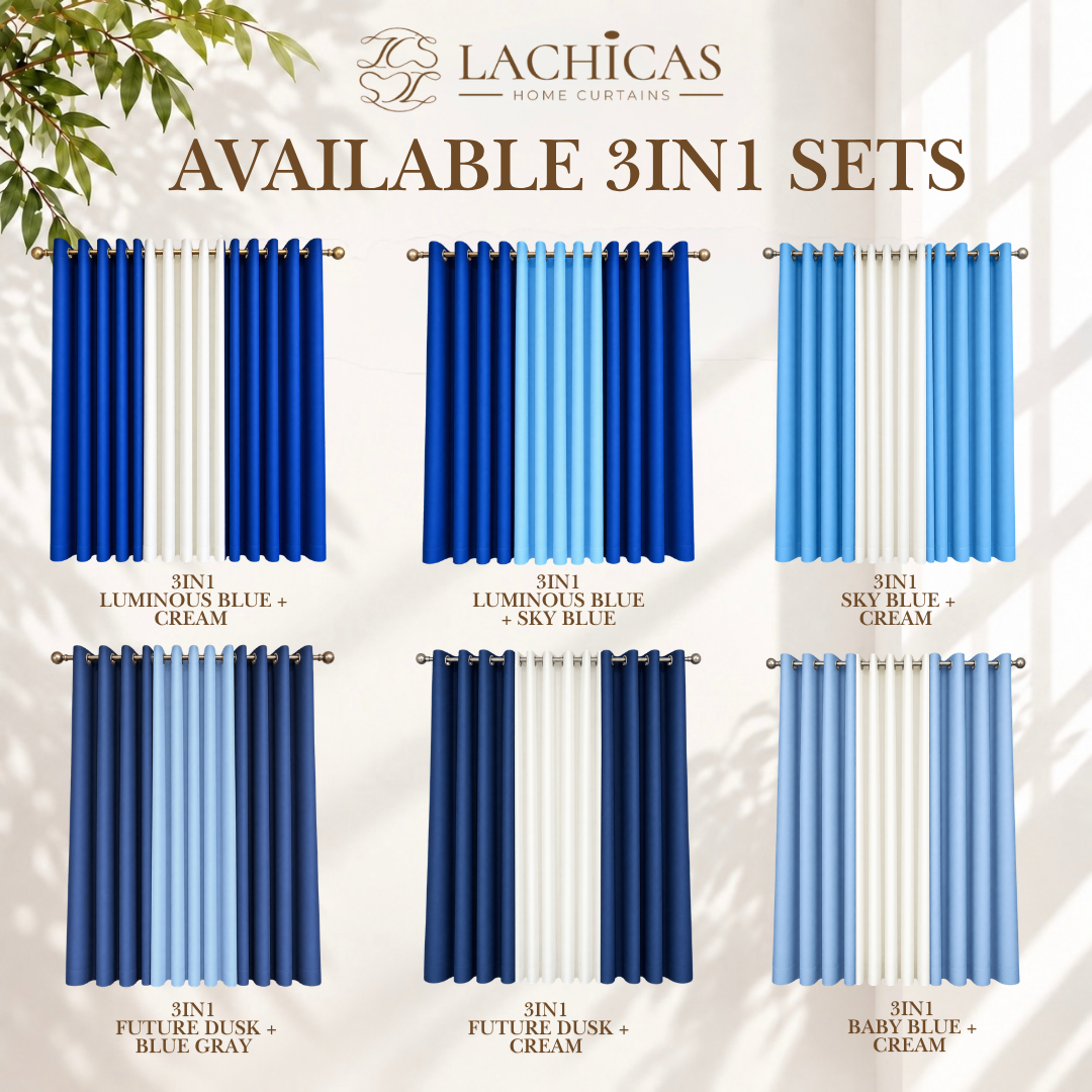 WGSN Color of the Year 2027 Luminous Blue | Non-Blockout | 3in1 & 5in1 Set