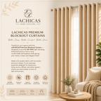 Premium Blockout Ring Curtains | Best Seller | Modern Bedroom & Window Drapes | 5ft-9ft | LACHICAS