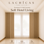 Premium S-Fold Button Type Blackout Curtains | Custom Size 6FT–10FT | Hotel Look Drapes | Thick Fabric | Living Room Bedroom Curtain | Lachicas Home Curtains