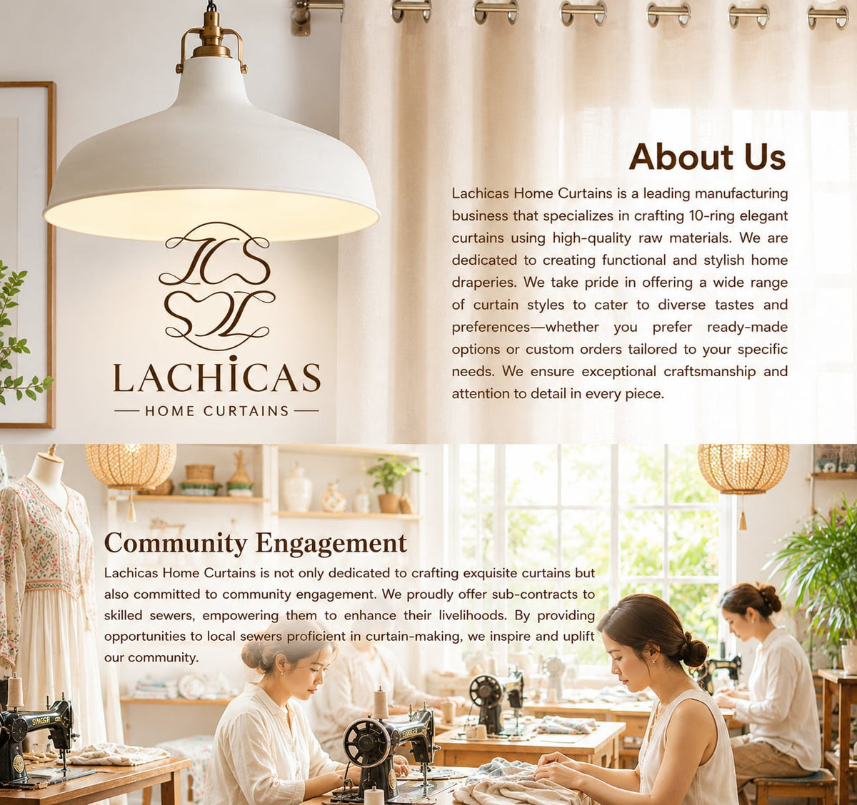 Three-Tone Plain Curtain Set | Neutral Color Palette | Non-Blockout | LACHICAS
