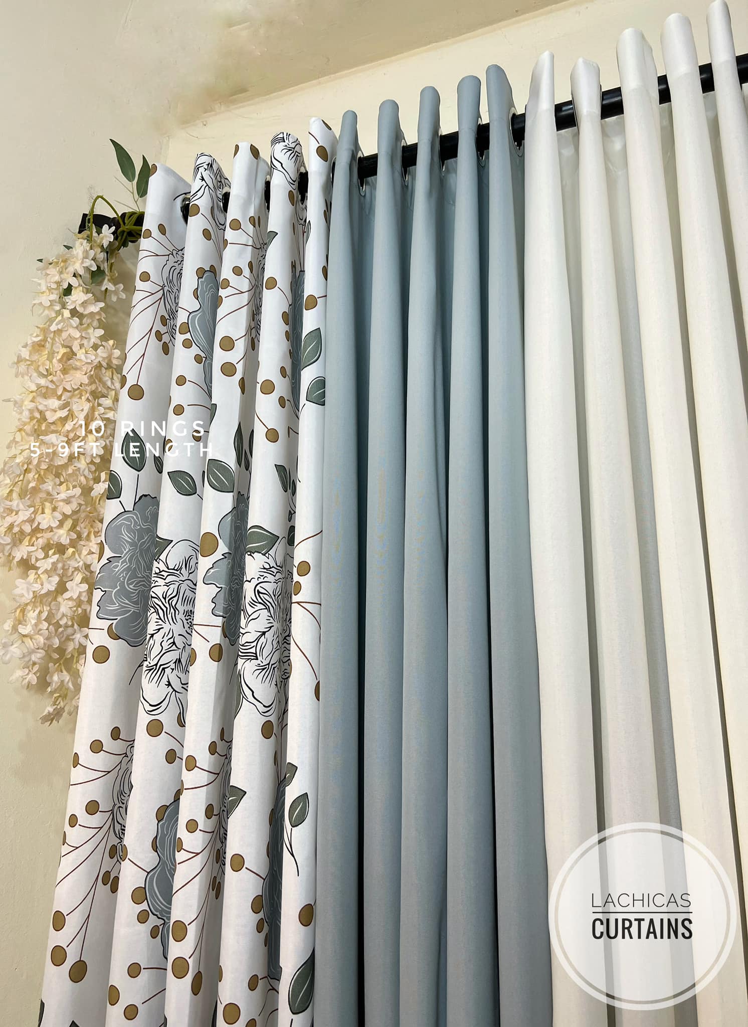 Camella Gray - Katrina Light Gray | Sold Per PC | 10 Rings | Non