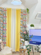 NON BLOCKOUT 3in1 and 5in1 Bloom Floral Print + Egg Yellow Plain