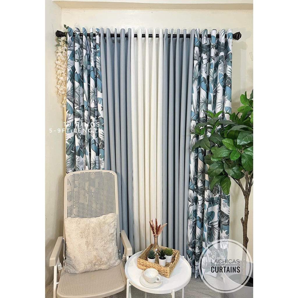 PER PC NON BLOCK OUT Print Bergonia Gray - Light Gray