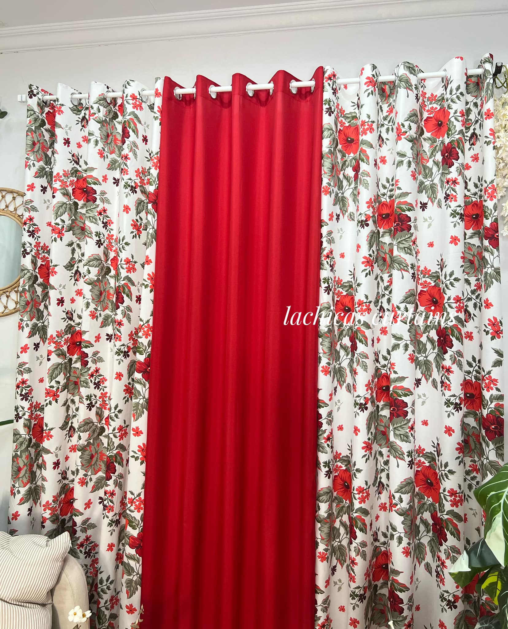 NON-BLOCKOUT 3in1 & 5in1 Fresh Newest Print Vanilla Red - Plain Red