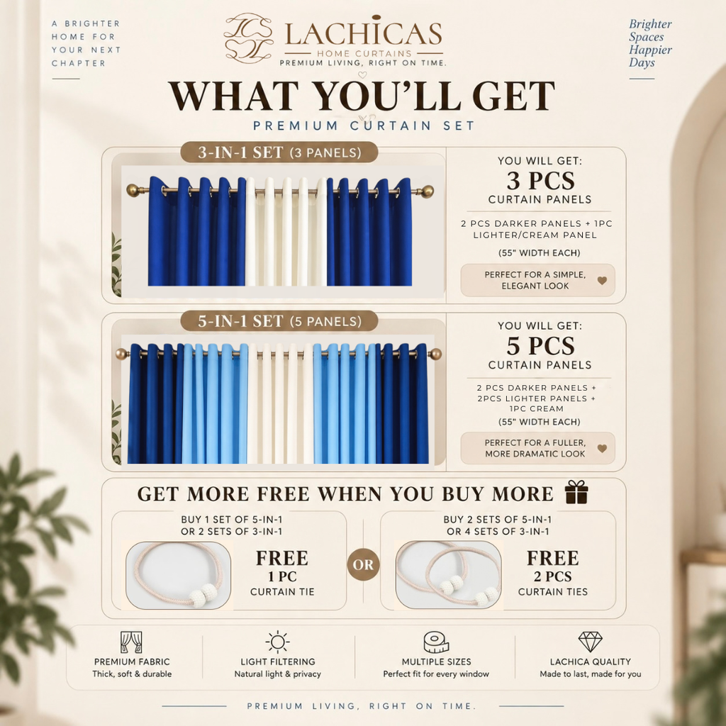 WGSN Color of the Year 2027 Luminous Blue | Non-Blockout | 3in1 & 5in1 Set