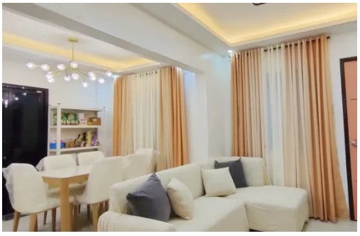 NON-BLOCKOUT COLOR OF THE YEAR Peach Fuzz - Light beige Modern Colors Nude Home Curtains 3in1&5in1