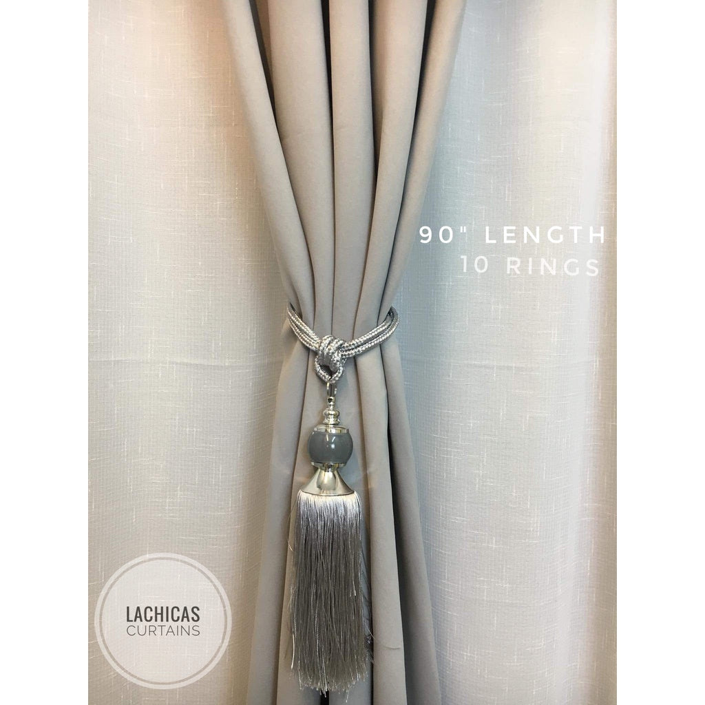 HIGH QUALITY BLOCKOUT Gray Series  Curtains 10 Rings