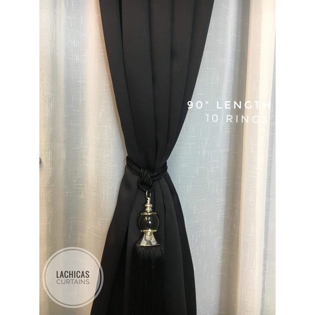 HIGH QUALITY BLOCKOUT Gray Series  Curtains 10 Rings