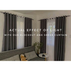 HIGH QUALITY BLOCKOUT Gray Series  Curtains 10 Rings