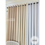 BLOCKOUT 3IN1&5IN1 Wood - Light Beige Modern High Quality Bedroom Home Curtains 10 RINGS 5-8FT