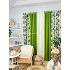 NON BLOCKOUT PLANTITO PLANTITA 10 RINGS CURTAINS - COLINDALE GREEN SOLD PER PC