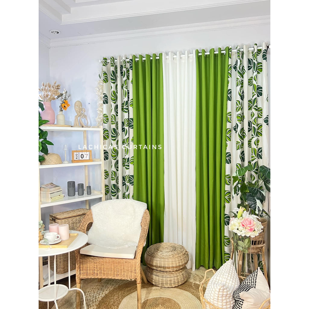 NON BLOCKOUT PLANTITO PLANTITA 10 RINGS CURTAINS - COLINDALE GREEN SOLD PER PC