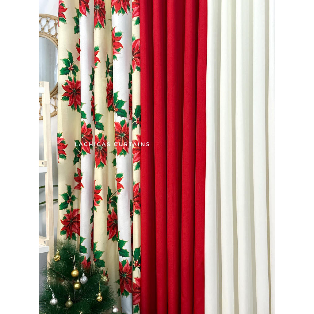 NON BLOCKOUT Per Pc Christmas Day Cream - Plain Red