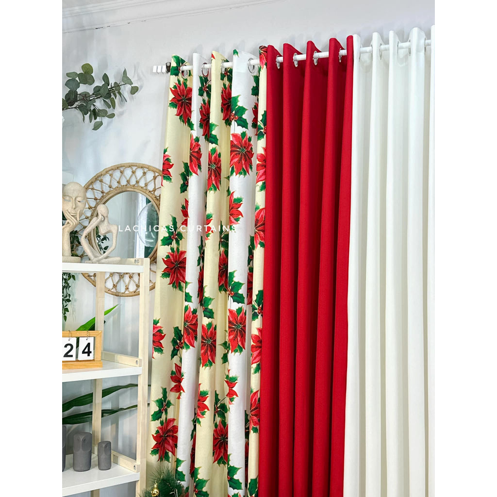 NON BLOCKOUT Per Pc Christmas Day Cream - Plain Red
