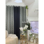 BROCADE SEMI-BLOCKOUT Riviera Gray - Charcoal