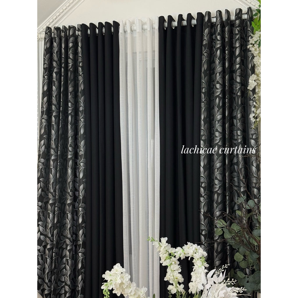 Per PC BROCADE SEMI-BLOCKOUT Riviera Black- Katrina Black