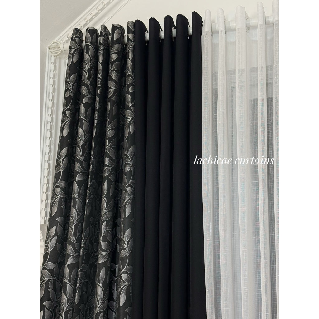 Per PC BROCADE SEMI-BLOCKOUT Riviera Black- Katrina Black