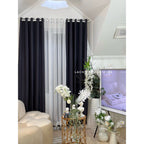 BROCADE SEMI-BLOCKOUT Riviera Gray - Charcoal