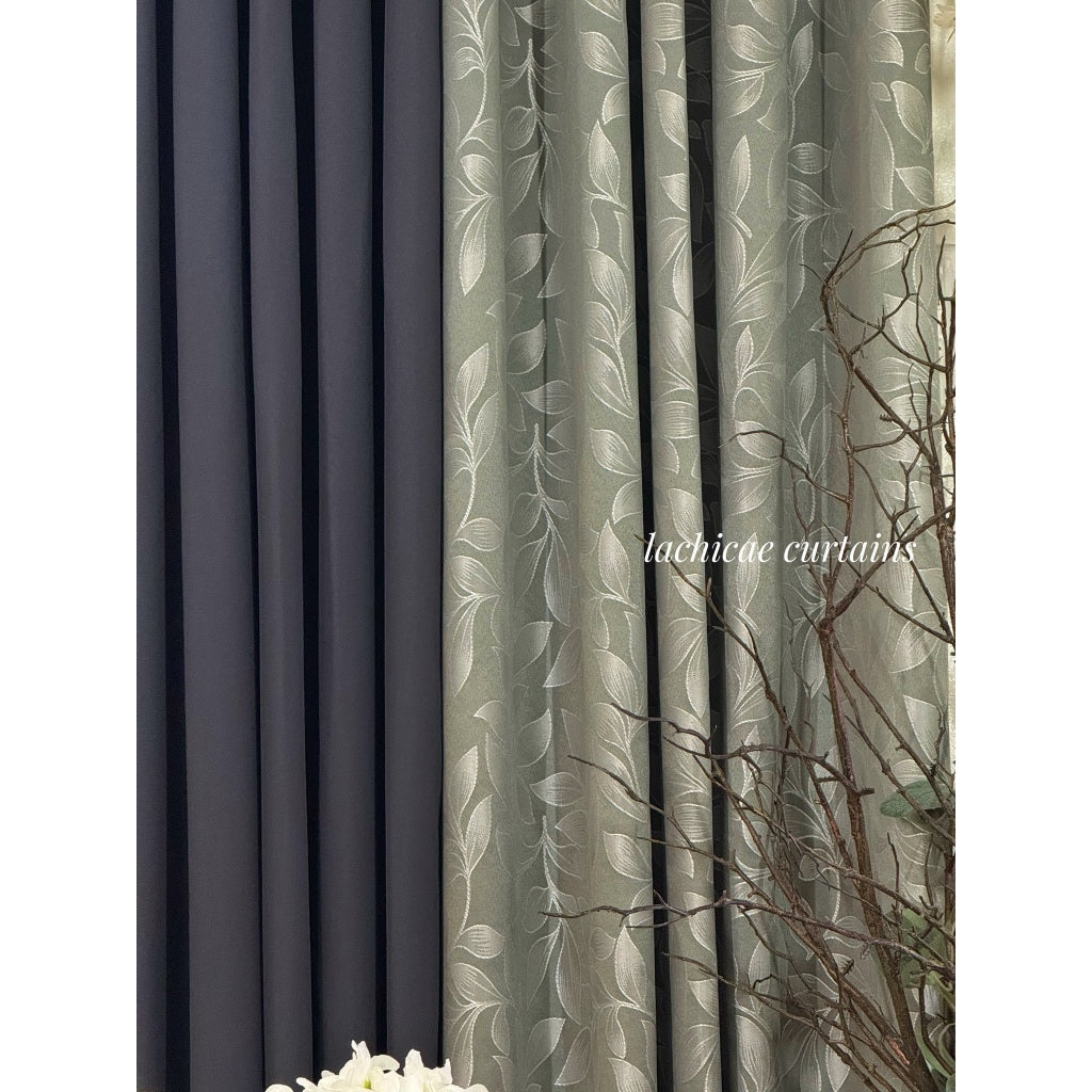 Per PC BROCADE SEMI-BLOCKOUT Riviera Gray - Charcoal