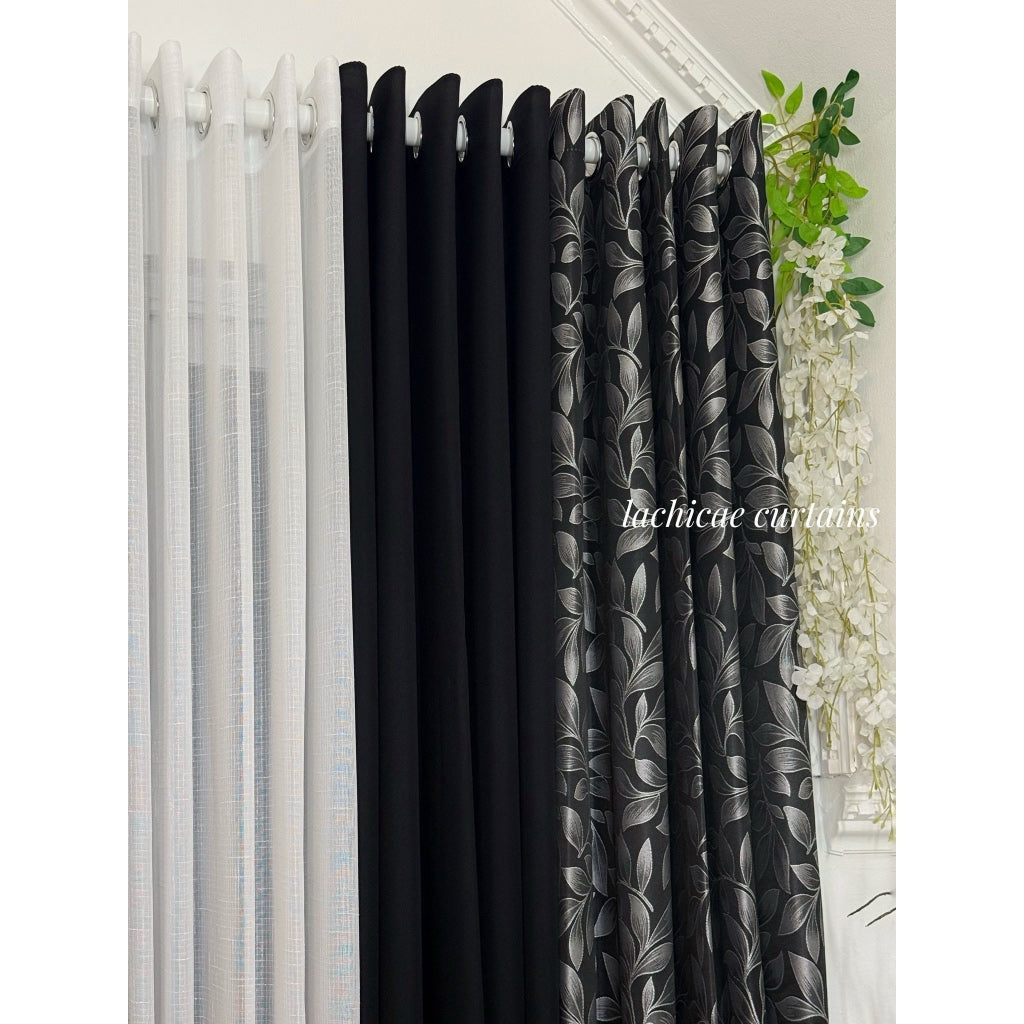 Per PC BROCADE SEMI-BLOCKOUT Riviera Black- Katrina Black