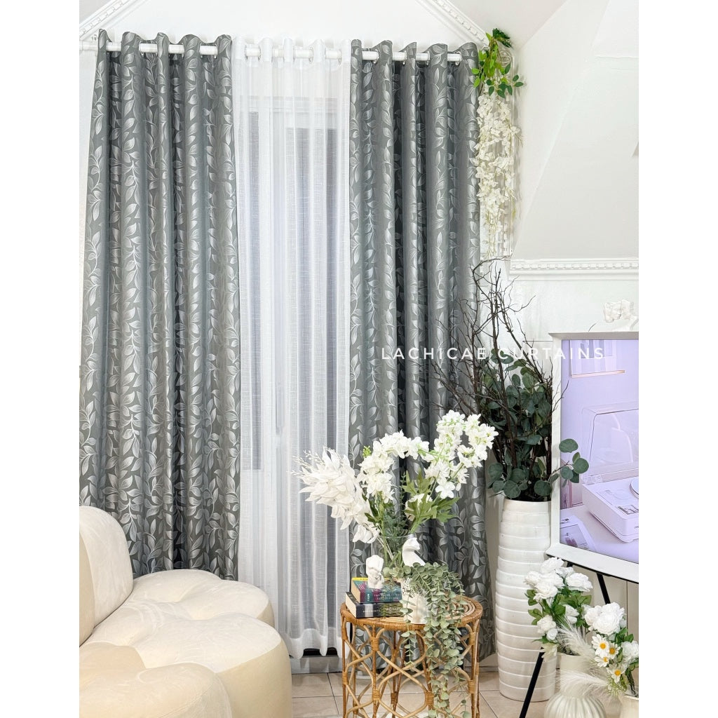 BROCADE SEMI-BLOCKOUT Riviera Gray - Charcoal