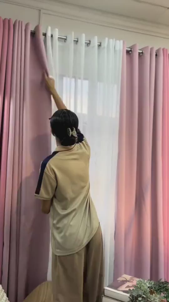 Blush Pink, Old Rose & Nude Pink Blackout Curtain Set | 3-in-1, 5-in-1 & 6-in-1