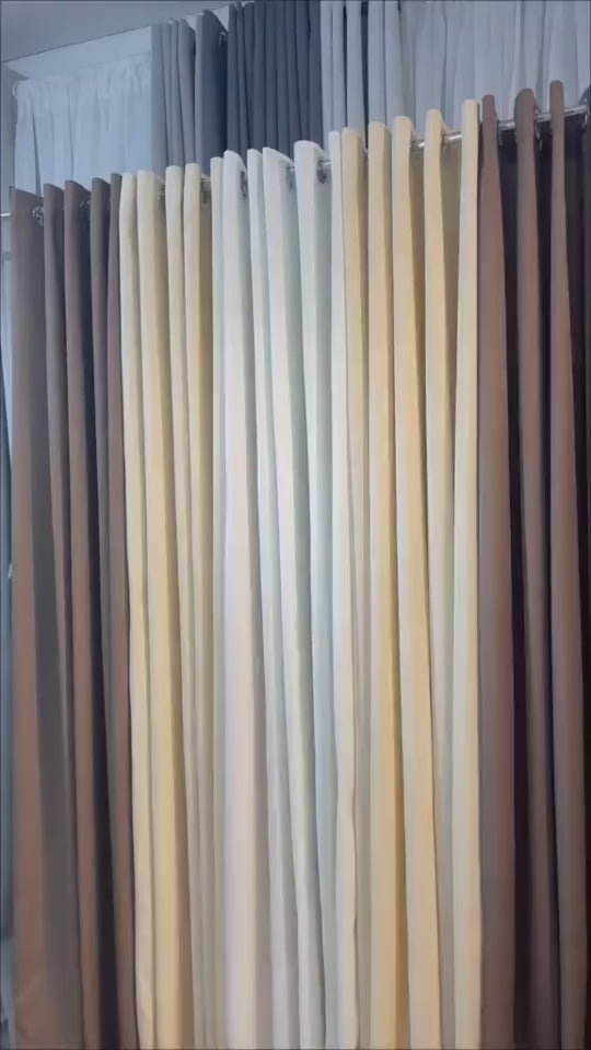 Peanut & Light Beige Curtain Panel | Per Piece | Non-Blackout