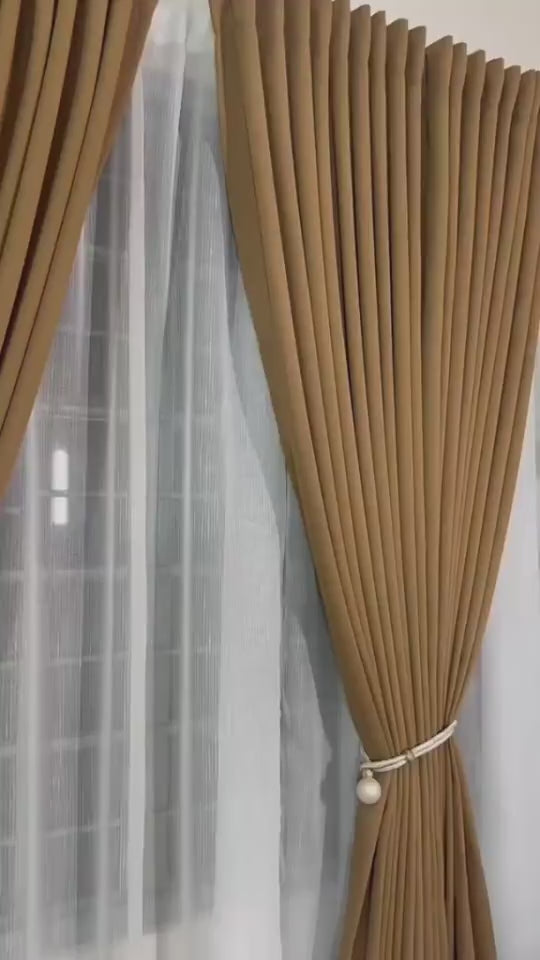 Japandi Back-Tab / Rod Pocket Blackout Curtain
