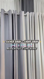 Silver Gray & Light Gray Curtain Set | 3-in-1 & 5-in-1 | Blackout