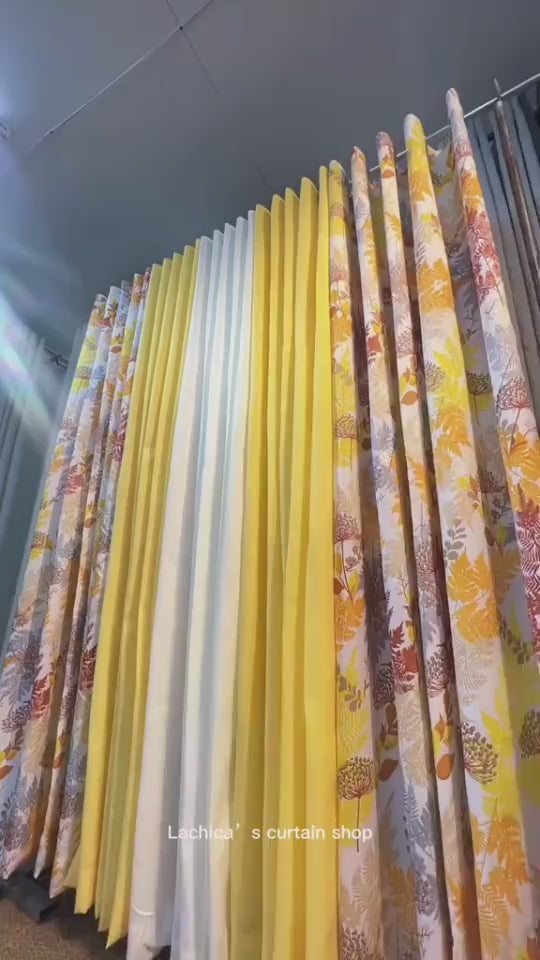 Clarion Gold & Katrina Egg Yellow Curtain Panel | Per Piece | Non-Blackout
