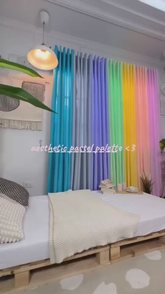 Pastel Colors Collection Curtain Panel | Per Piece | Non-Blackout
